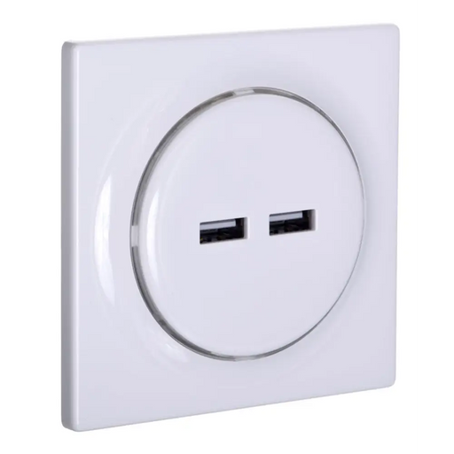 Fibaro Walli N socket-outlet 2x USB White - ActuatorsIND-URW<<<Smart houseIND<<<ActionPL