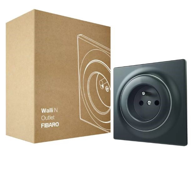 Fibaro outlet Walli Outlet N Type E anthracite FGWSONE-011-8