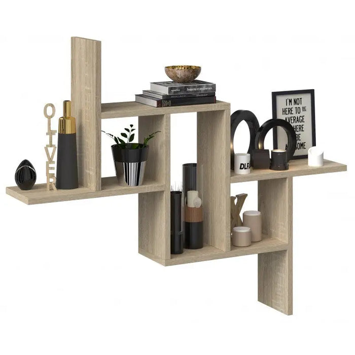 FIESTA hanging shelf 85x15x73.5 cm sonoma - Furniture wooden shelvesPOL-DRE<<<Furniture shelvesPOL<<<ActionPL