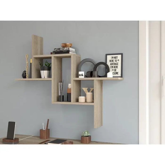 FIESTA hanging shelf 85x15x73.5 cm sonoma - Furniture wooden shelvesPOL-DRE<<<Furniture shelvesPOL<<<ActionPL