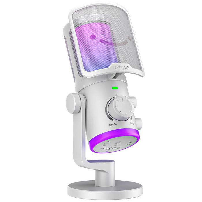 Desktop microphone FIFINE AM6 RGB - White