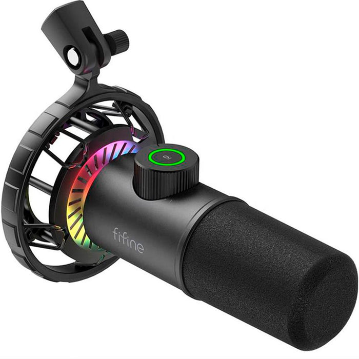 Desktop microphone FIFINE K658 Dynamic RGB - Black