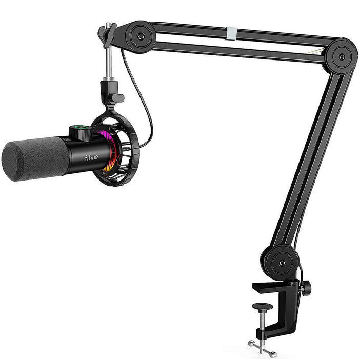 Microphone with stand FIFINE T658 Dynamic RGB - Black