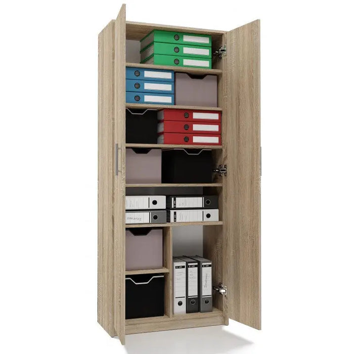 Filing cabinet OLIV 2D 74x35x180 cm sonoma - Wooden shelvesRGA-DRE<<<ShelvesRGA<<<ActionPL