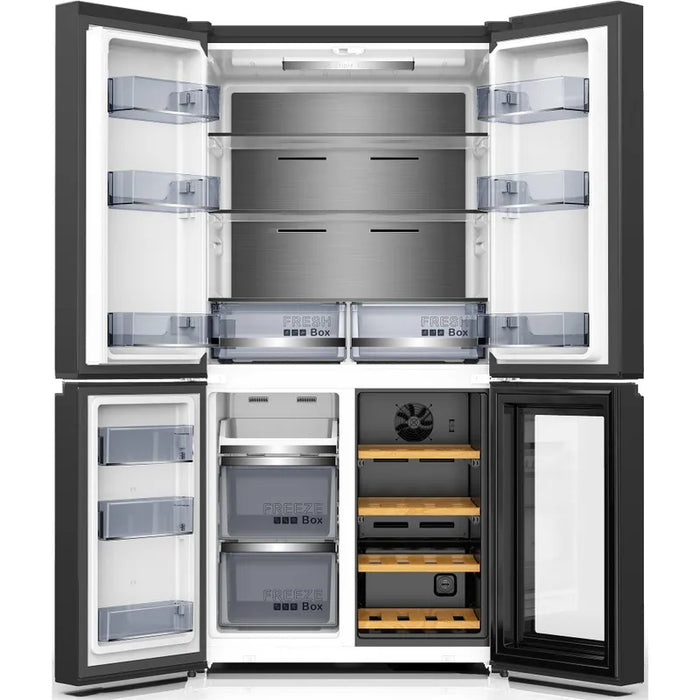 Side-by-Side Refrigerator Finlux FFD605WBL, 605 l, E, Black