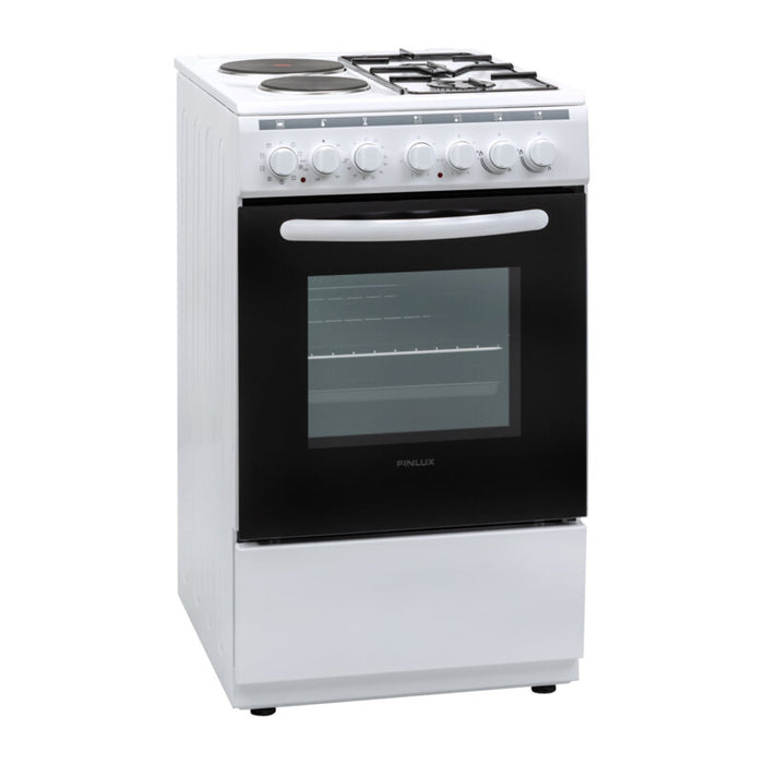 Cooker (electric/gas) Finlux FXC 522M, 2 gas 2 current, White