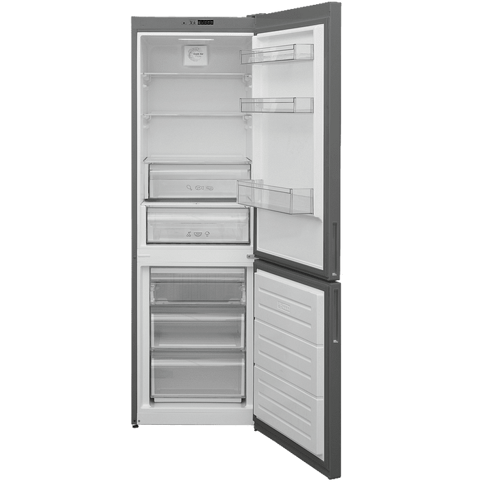 Fridge-freezer Finlux FXCA 3740CE IX, 341 l, E, Inox, Static