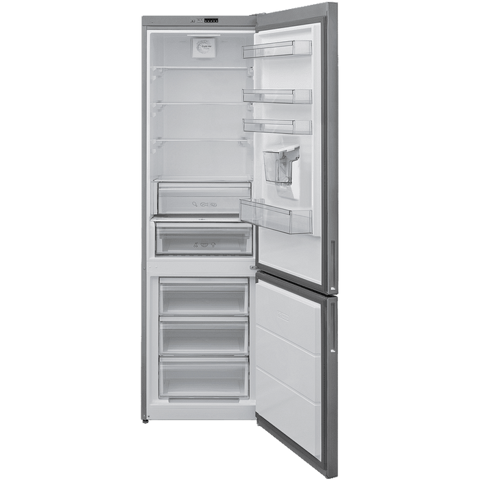 Fridge-freezer Finlux FXCA 3841WCE IX, 378 l, E, Inox, Static