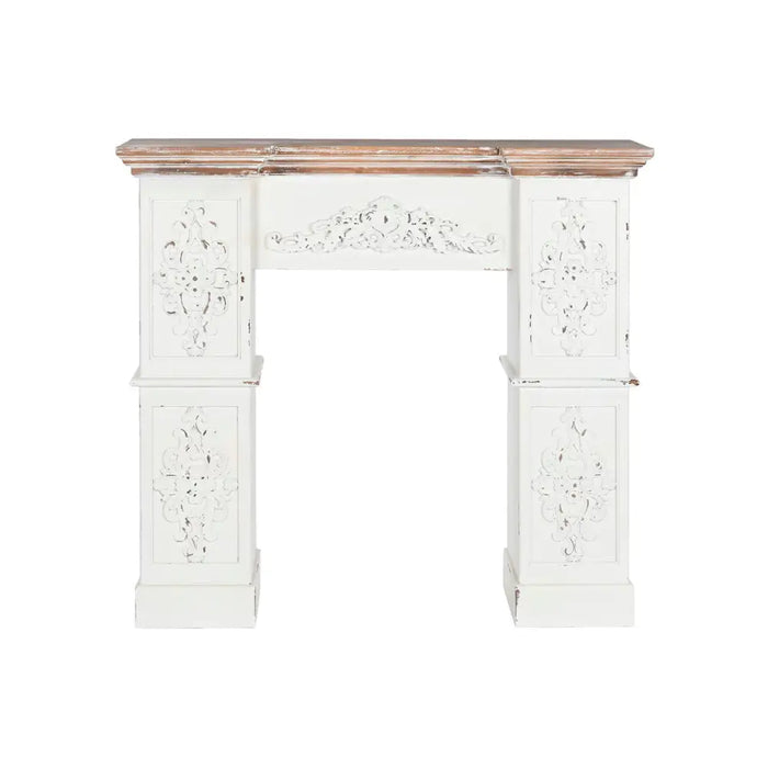Fireplace Home ESPRIT White Natural Fir MDF Wood 120 x 29,5 x 116 cm - Декорация и Осветление<<<Дом