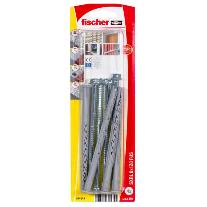 FRAME DOwel WITH BOLT FISCHER SXRL 8X120MM