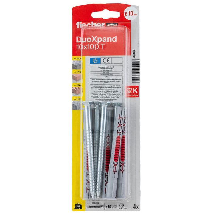 UNIVERSAL DOWEL 10X100 TK 4 PCS. FISCHER DUOXPAND