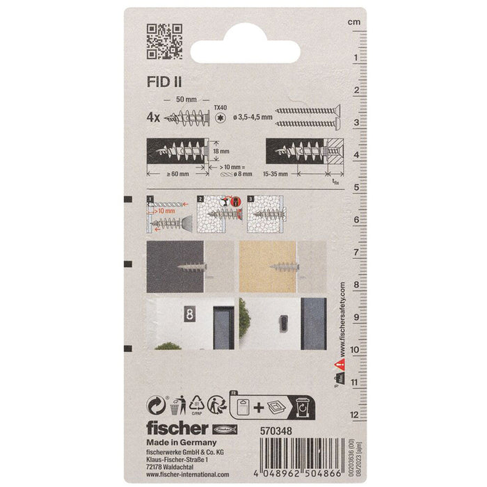 INSULATION DOWEL FISCHER FID II K