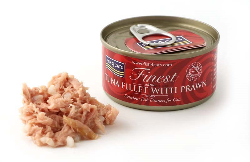 FISH4CATS Tuna fillet with prawn - wet cat food - 70g