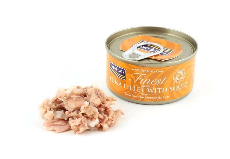 FISH4CATS Tuna fillet with squid - wet cat food - 70g