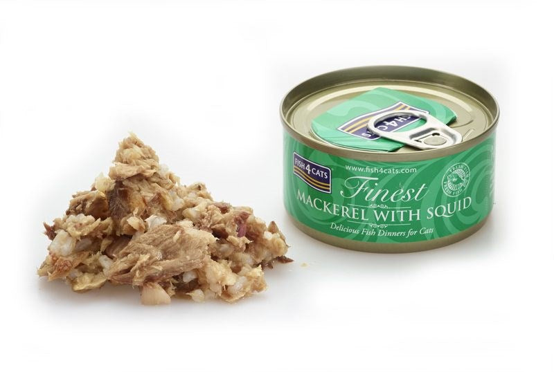 FISH4CATS Mackerel with squid - wet cat food - 70g