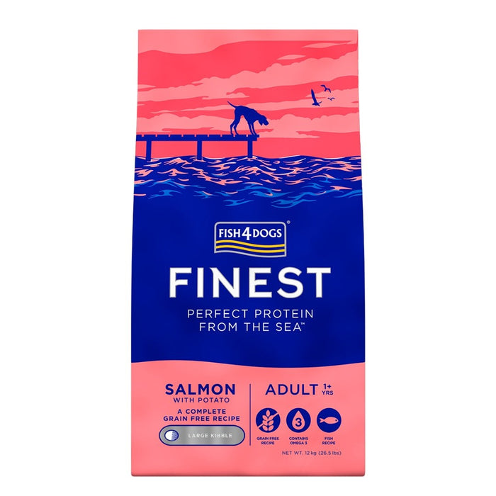 FISH4DOGS Finest Salmon Large breeds - dry dog food - 12kg