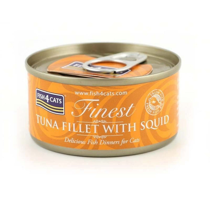Cat food FISH4DOGS FISH4CATS Tuna fillet with squid Fish 70 g