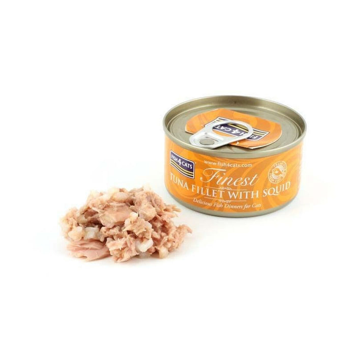 Cat food FISH4DOGS FISH4CATS Tuna fillet with squid Fish 70 g