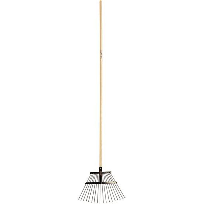 FISKARS GARDEN RAKE WITH WOODEN HANDLE