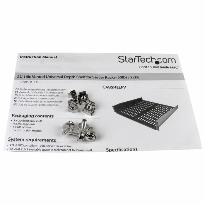 Fixed Tray for Rack Cabinet Startech CABSHELFV - Компютър Мрежи и компоненти<<<Компютри|