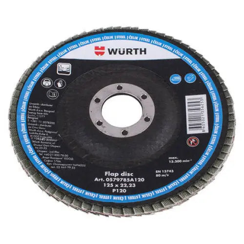 FLAT DISC P120 WURTH 125x22.23 - Дискове за ъглошлайфи<<<Консумативи за електроинструменти<<<Инструменти и