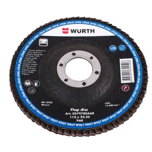 FLAT DISC P60 WURTH 115x22.23 - Дискове за ъглошлайфи<<<Консумативи за електроинструменти<<<Инструменти и