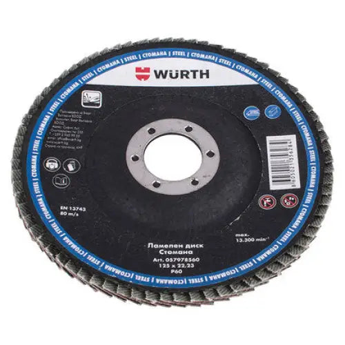 FLAT DISC P60 WURTH 125x22.23 - Дискове за ъглошлайфи<<<Консумативи за електроинструменти<<<Инструменти и