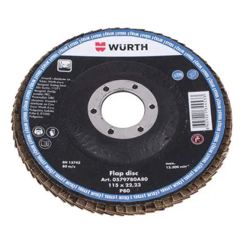 FLAT DISC P80 WURTH 115x22.23 - Дискове за ъглошлайфи<<<Консумативи за електроинструменти<<<Инструменти и