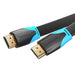Flat HDMI Cable Vention VAA-B02-L500 5m 4K 60Hz (Black) - Video cables<<<Cables<<<IT Accessories<<<InnproXML&&&Компютър