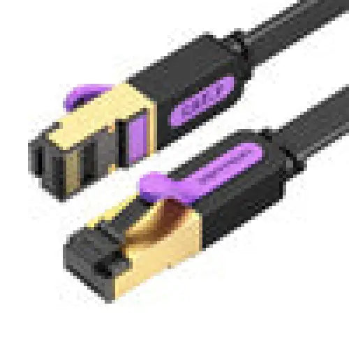 Flat Network Cable UTP CAT7 Vention ICABK RJ45 Ethernet 10Gbps 8m Black - Network cables<<<Cables<<<IT