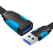 Flat USB 3.0 extender Vention VAS-A13-B300 3m Black - Adapters connectors and converters<<<IT Accessories<<<InnproXML