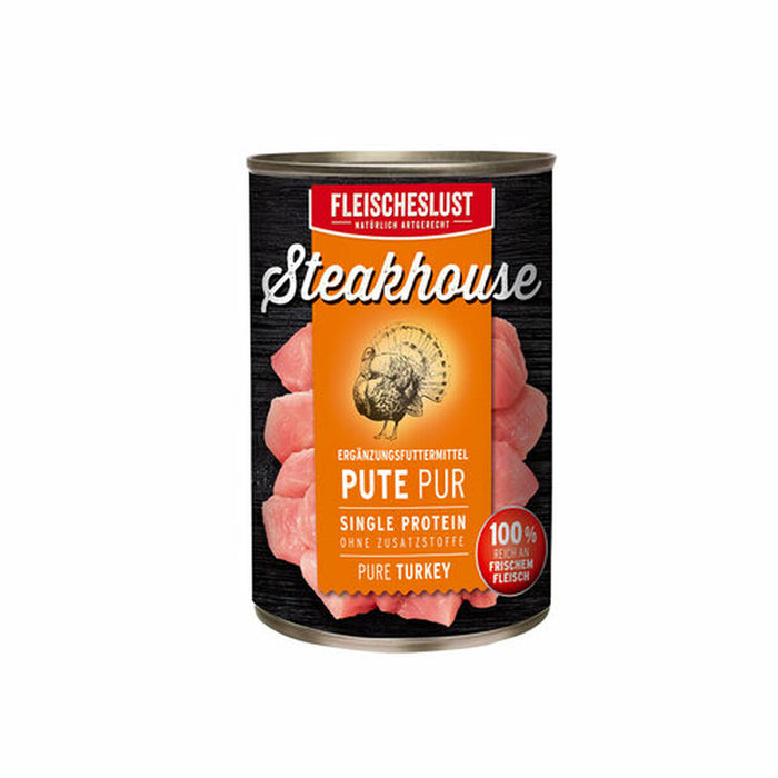 Wet food Fleischeslust Pure 800 gr Turkey