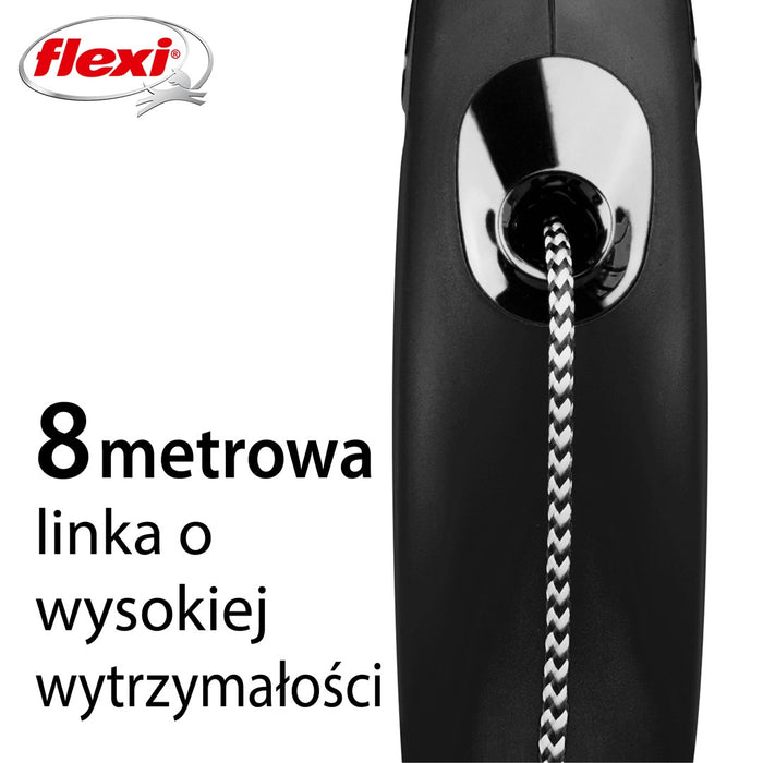 Dog Lead Flexi New Classic 8 m Black Size S