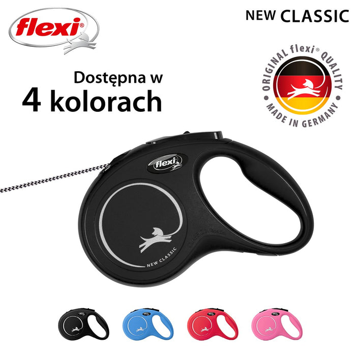 Dog Lead Flexi New Classic 8 m Black Size S