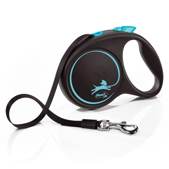 Dog Lead Flexi BLACK DESIGN 5 m Blue Size M