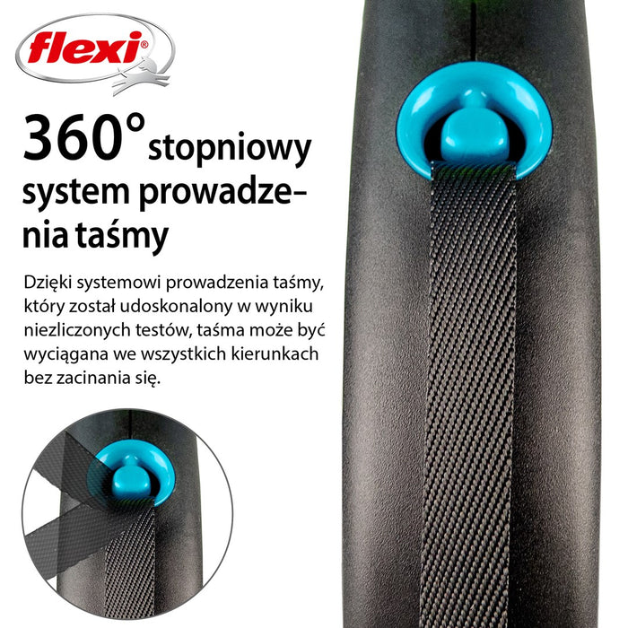 Dog Lead Flexi BLACK DESIGN 5 m Blue Size M