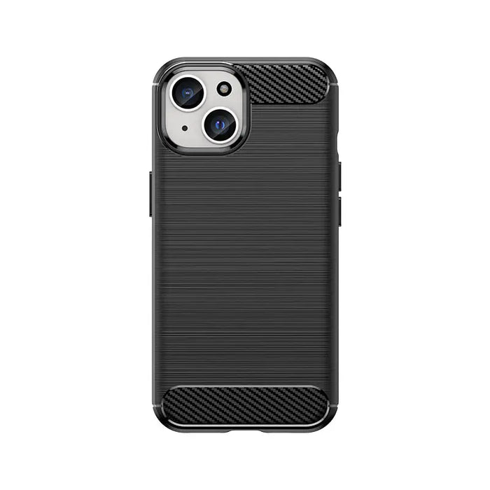 Flexible Carbon Case with carbon pattern for iPhone 15 - black - Cell phone cases and covers<<<HurtelXML