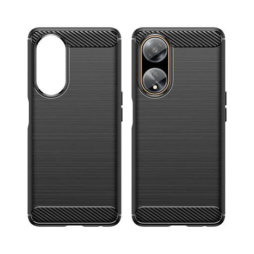 Flexible carbon pattern case for Oppo A98 5G Carbon Case - black - Cell phone cases and covers<<<HurtelXML