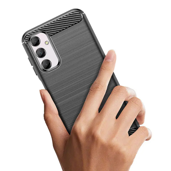 Flexible carbon pattern case for Samsung Galaxy M14 Carbon Case - black - Cell phone cases and covers<<<HurtelXML