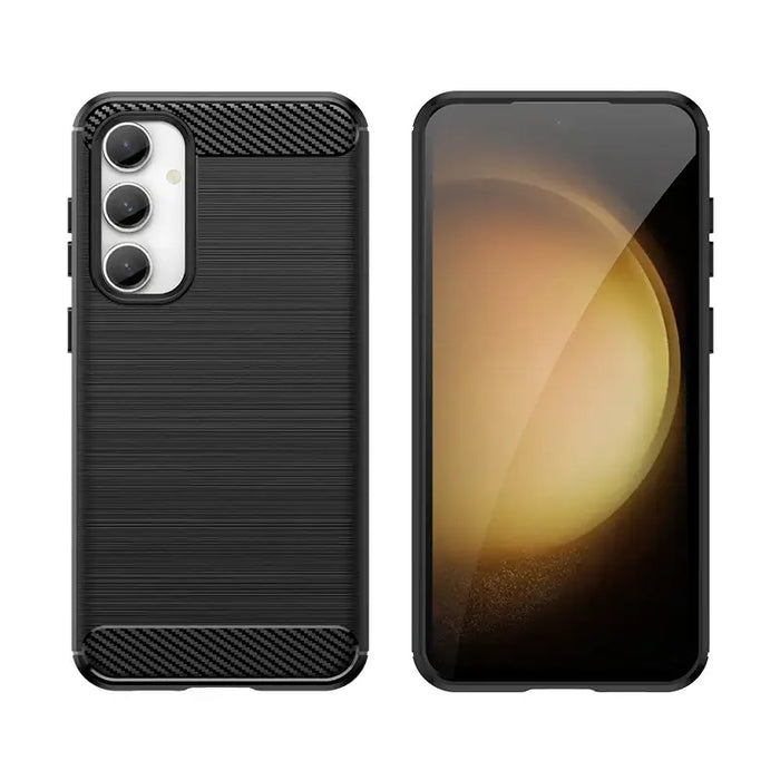 Flexible carbon pattern case for Samsung Galaxy S23 FE Carbon Case - black - Cell phone cases and covers<<<HurtelXML