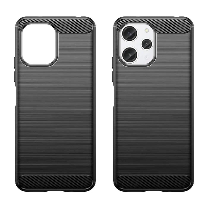 Flexible carbon pattern case for Xiaomi Redmi 12 Carbon Case - black - Cell phone cases and covers<<<HurtelXML