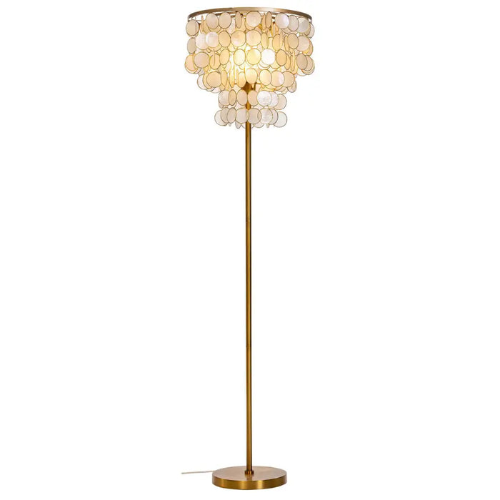 Floor Lamp Home ESPRIT Beige Golden 220 V 40 x 40 x 153 cm - Декорация и Осветление<<<Дом
