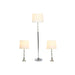 Floor Lamp Home ESPRIT White Silver 50 W 220 V 35 x 35 x 150 cm (3 Pieces) - Декорация и Осветление<<<Дом
