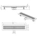 FLOOR LINEAR SIPHON 500X125 CHROME INTER CERAMIC - Подови сифони и аксесоари<<<Отопление Охлаждане и