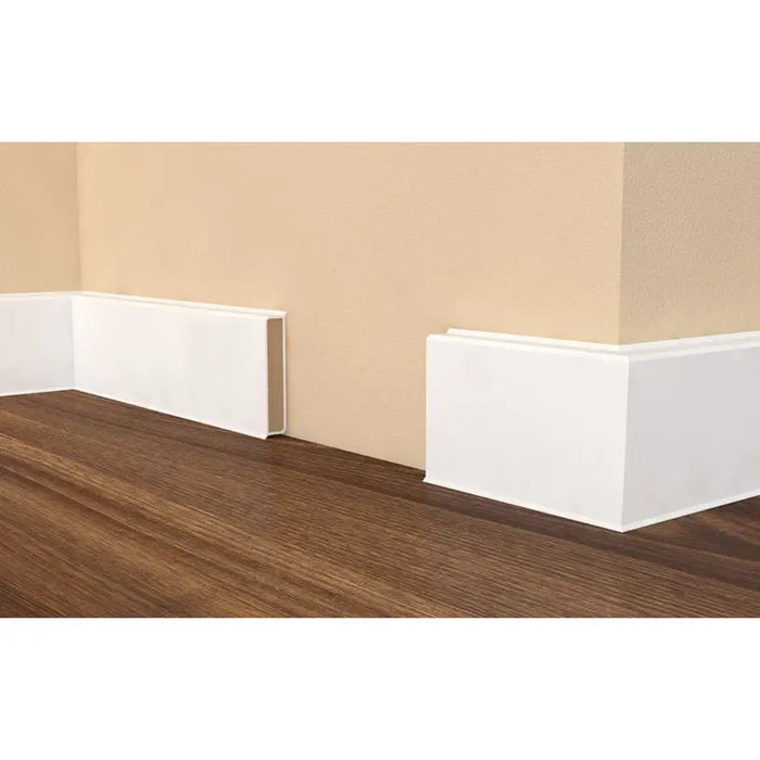 FLOOR MDF BOARD WITH PVC COATING DOELLKEN CUBU FLEX 80 WHITE - Первази за ламинат<<<Паркет и елементи за