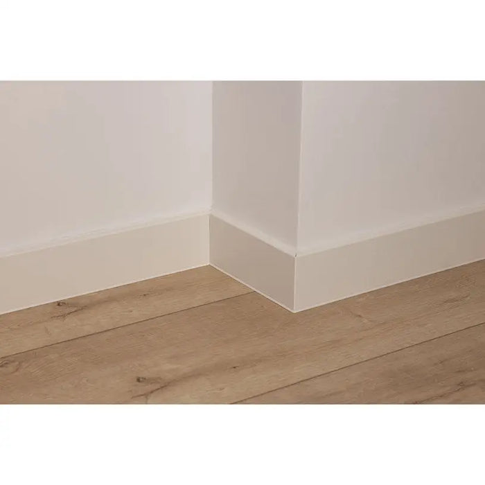 FLOOR MDF BOARD WITH PVC COATING DOELLKEN CUBU FLEX 80 WHITE - Первази за ламинат<<<Паркет и елементи за