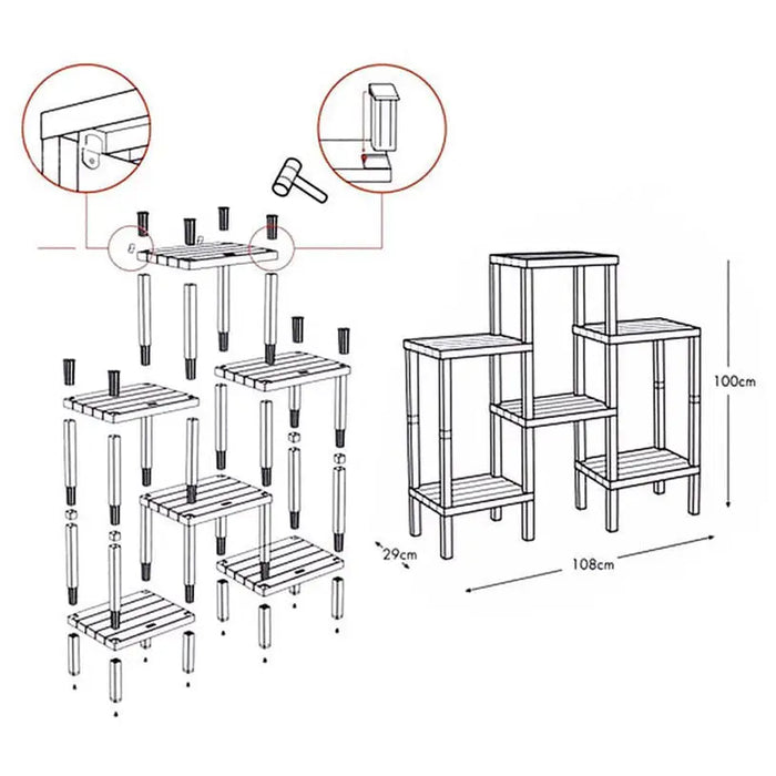 FLOWER BOX MODULAR 6 SOCKETS O1108 BL - Цветарници<<<Саксии кашпи и