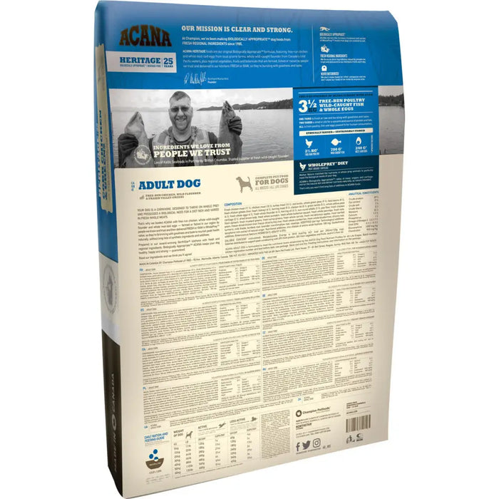 Fodder Acana Dog TF Heritage Adult Adult Chicken Turkey Fish 11,4 Kg 1 kg - Хранене на домашни любимци<<<Домашни