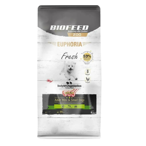 Fodder Biofeed Euphoria Fresh Adult Mini & Small Turkey with lamb Turkey 8 kg Adult - Хранене на домашни
