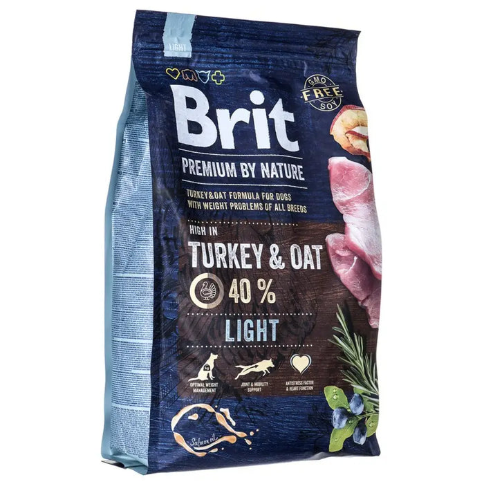 Fodder Brit Premium by Nature Light Adult Turkey 3 Kg - Хранене на домашни любимци<<<Домашни Животни<<<Дом
